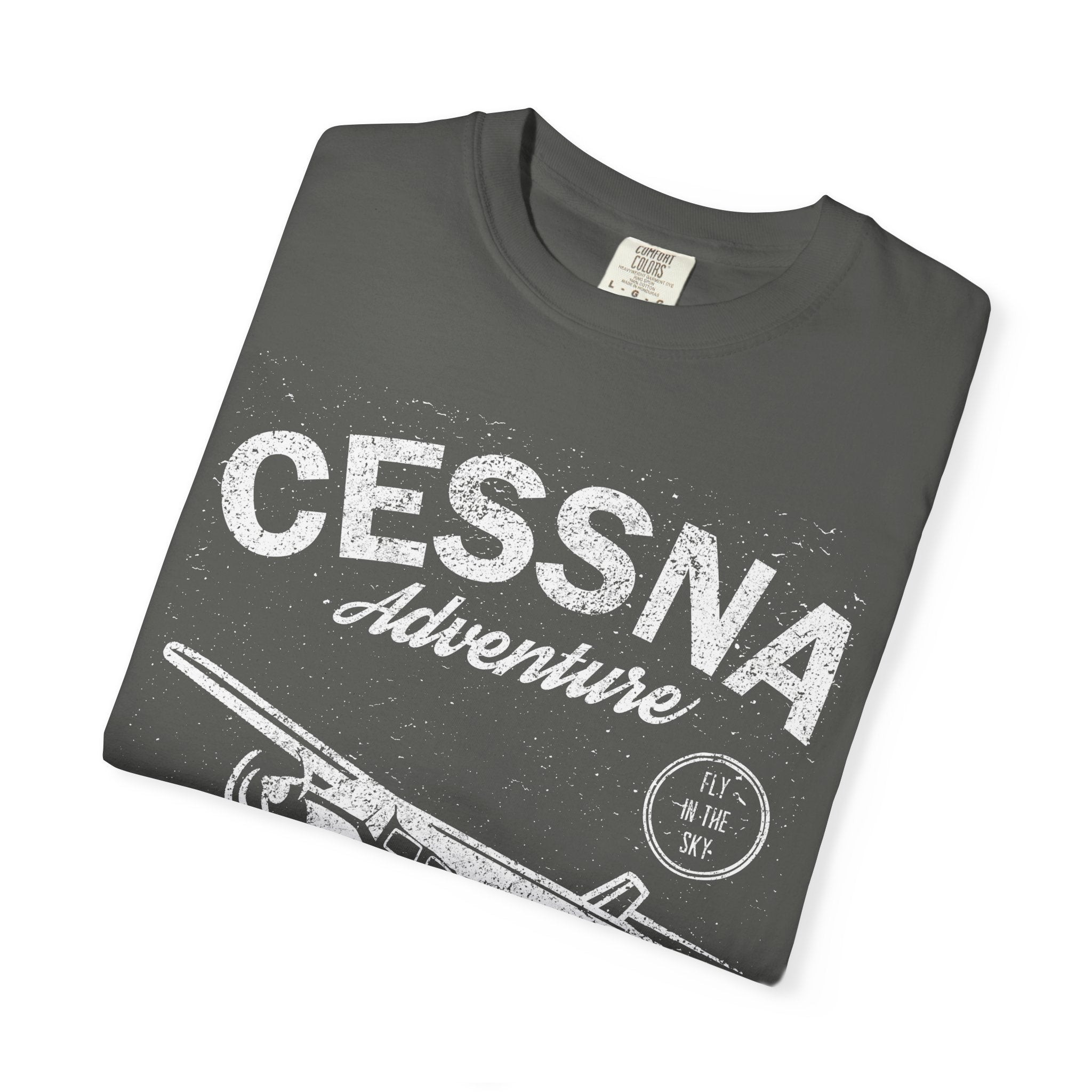 Cessna Adventure Travel Around The World Retro Airlines T-Shirt - Sinful Threads