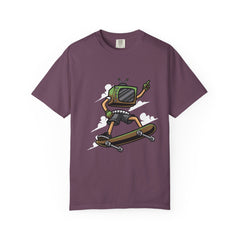 TV Head Skater Shirt - Retro Television Tee - Funny Geek Gift