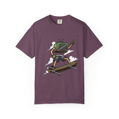 TV Head Skater Shirt - Retro Television Tee - Funny Geek Gift - Sinful Threads
