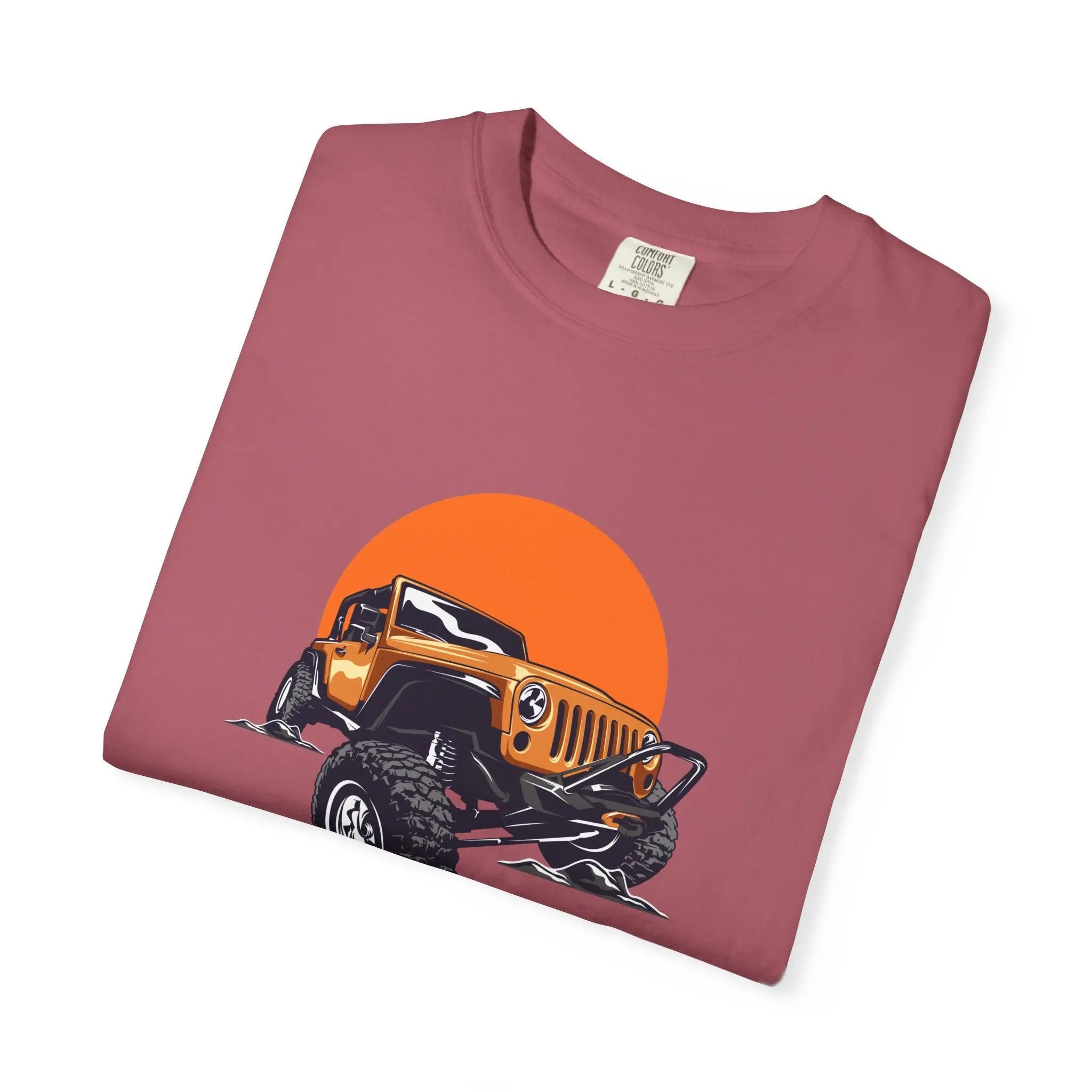 Adventurous Off Road Car Sunset Graphic Design T-Shirt - Sinful Threads