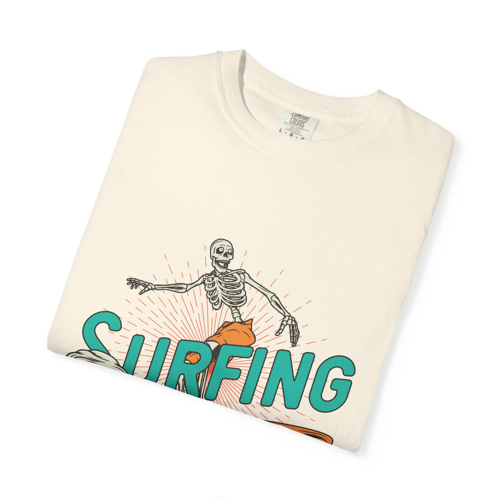 Surfing Skeleton Shirt - Funny Skeleton Tee - Retro Surf Gift - Sinful Threads