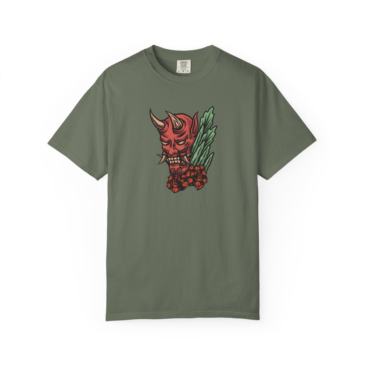 Oni Mask T Shirt - Japanese demon tee