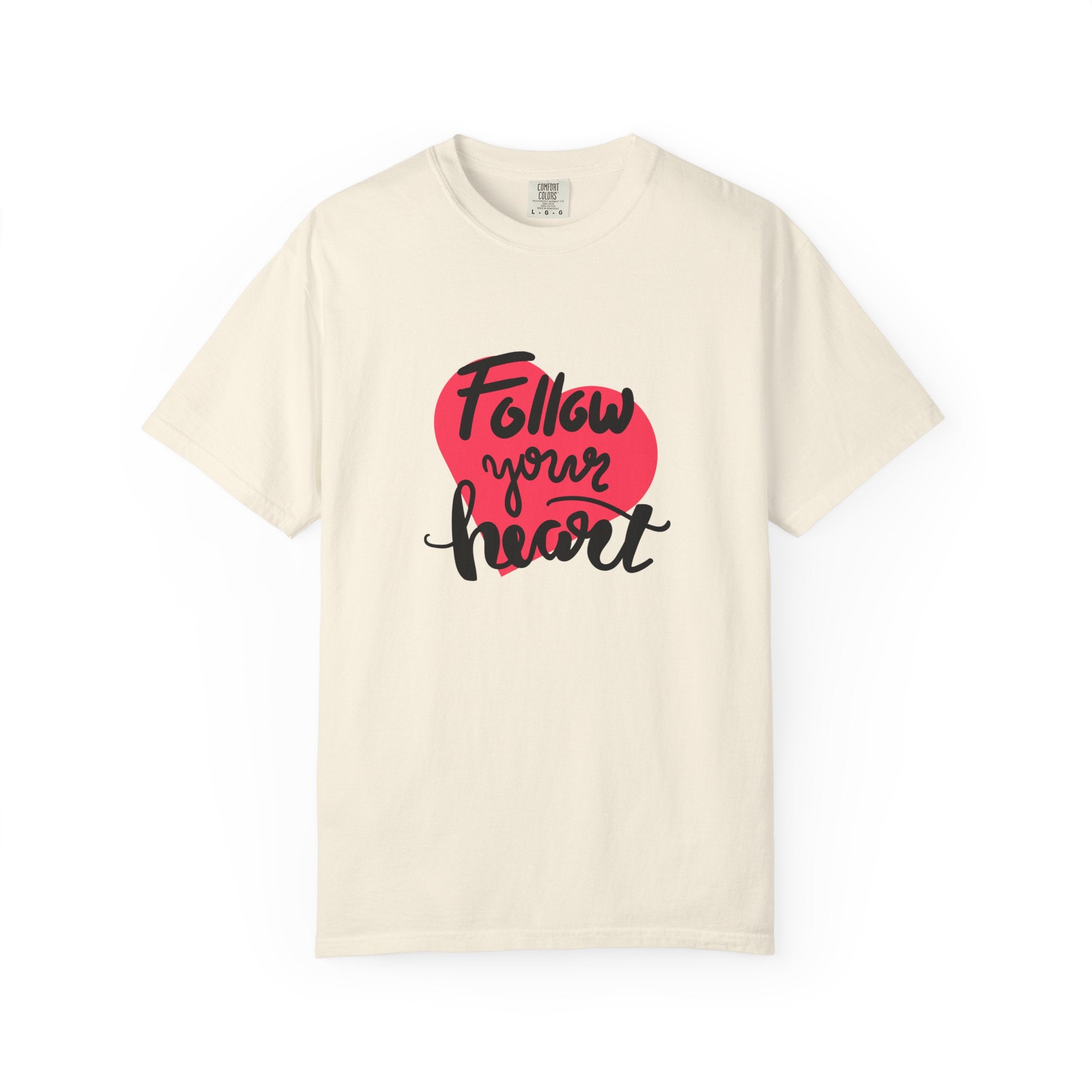 Follow Your Heart Tshirt - Buy Minimalist Heart Quote Gift Tee - Sinful Threads