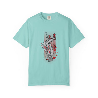 Upside Down Man with Hearts Valentines Style T-Shirt - Sinful Threads