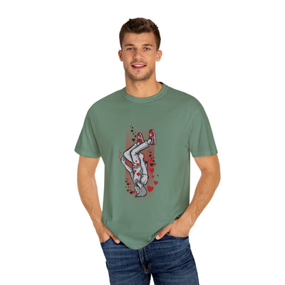 Upside Down Man with Hearts Valentines Style T-Shirt - Sinful Threads
