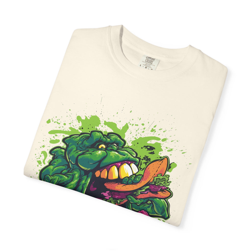 Green Slimy Ghost Tee – 80s Movie Fan Shirt with Humor - Sinful Threads