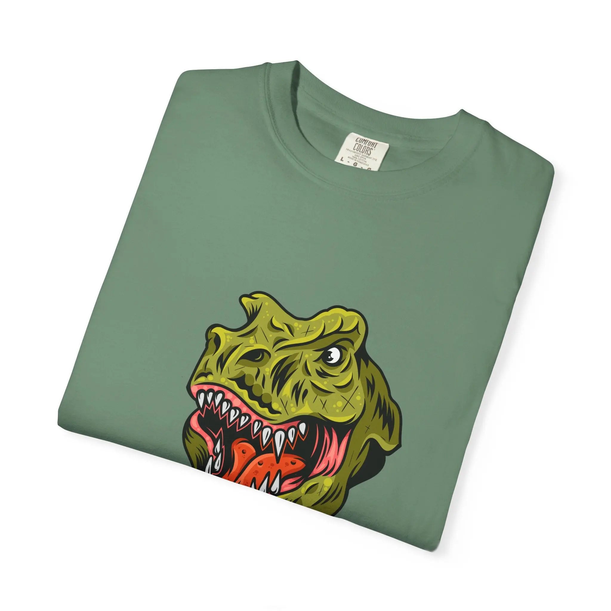 Dino Gamer Rex with Controller Video Game Fan T-Shirt - Sinful Threads