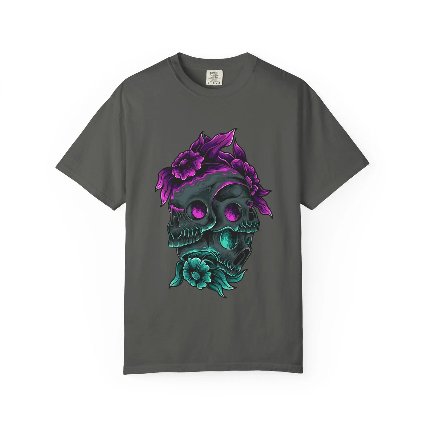 Floral Skull Gothic Tee Dark Art Alternative Fashion - Sinful Threads