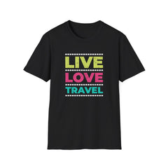 Cool Travel Shirt - Live Love Travel Lifestyle Tee Gift
