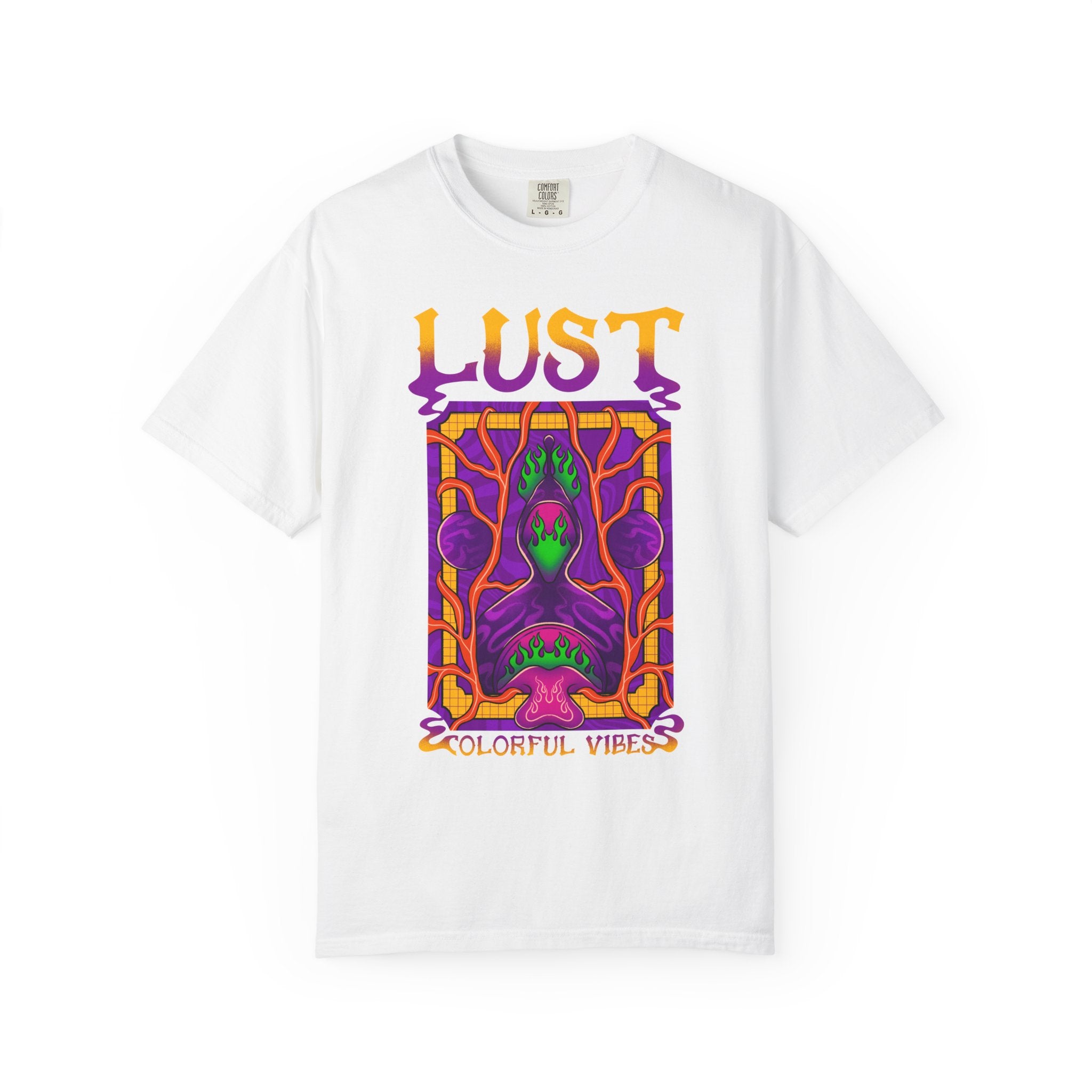 Psychedelic Art Shirt - Trippy Flame Tee - Vibrant Festival Gift - Sinful Threads
