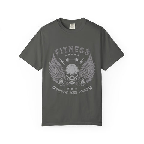 Fitness Improve Your Power Skull Wings Gym Design T-Shirt