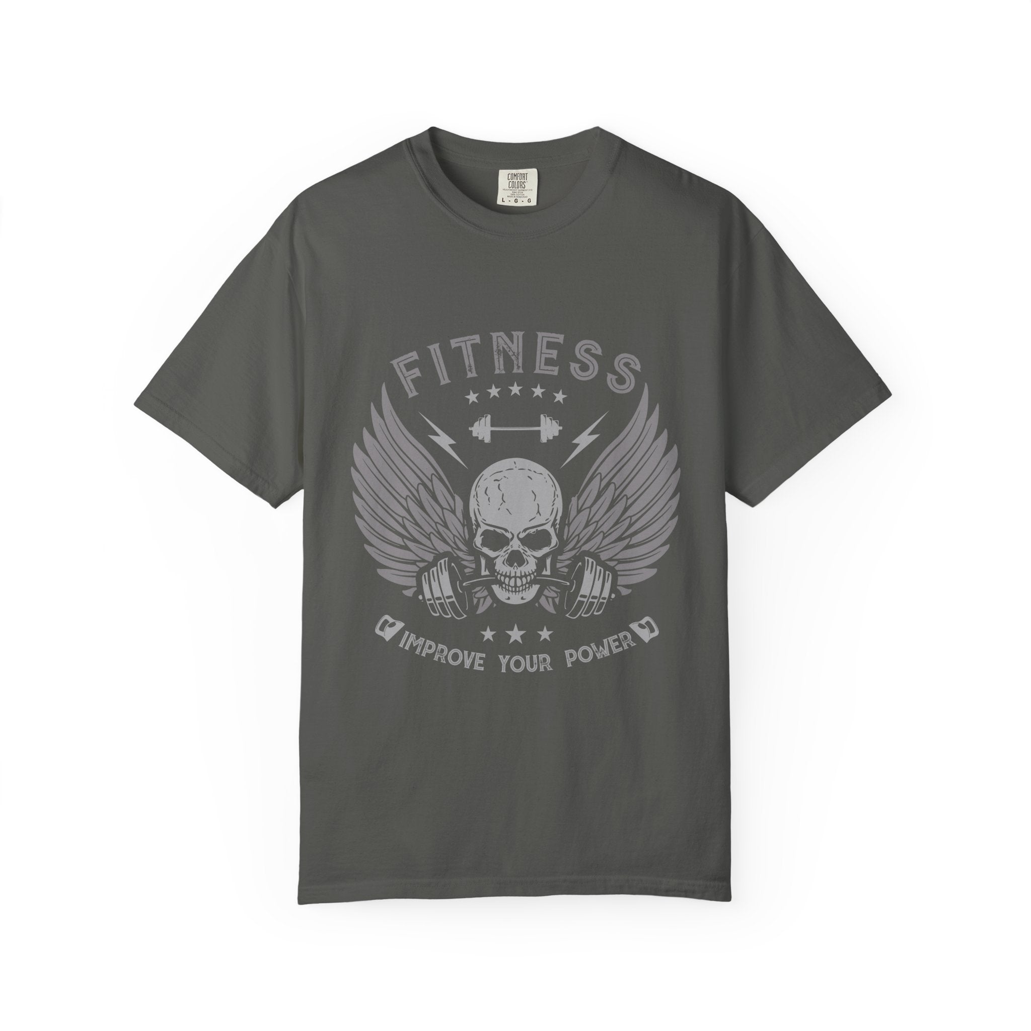 Skull Wings Gym T-Shirt - Improve Your Power - Sinful Threads