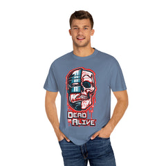 Robocop Dead or Alive Shirt with Robot Skull Design