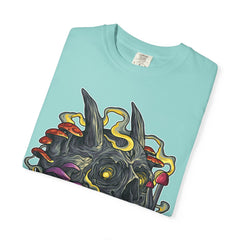 Gothic Mushroom Tee - Horned Skull Deathcore Shirt Gift