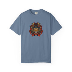 Samurai Tiger Shirt - Japanese Floral Tee - Cool Art Gift