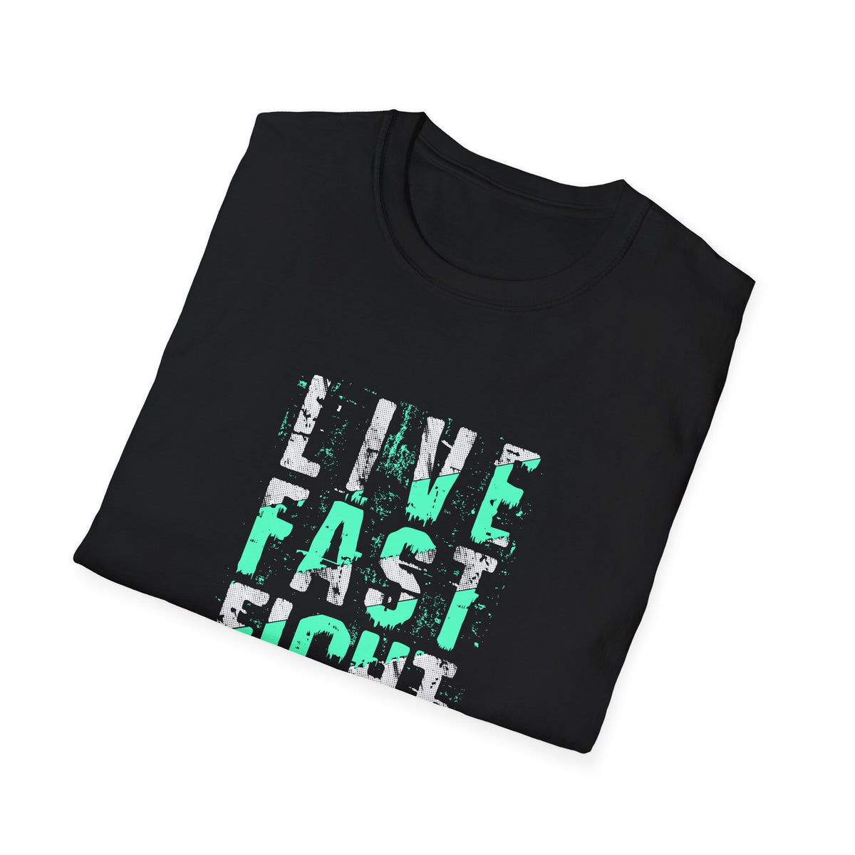 Live Fast Fight Hard Motivational Sports Tee - Action Mindset
