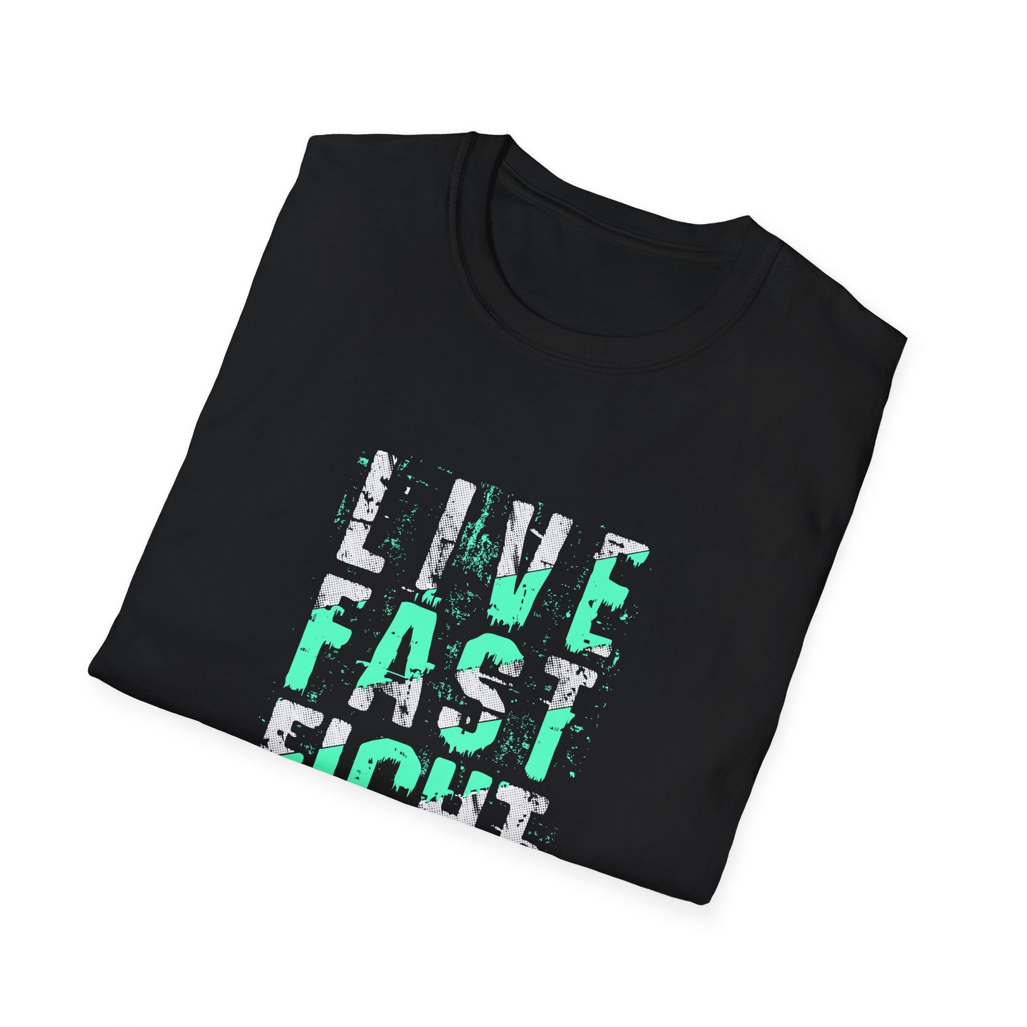 Live Fast Fight Hard Motivational Sports Tee - Action Mindset - Sinful Threads