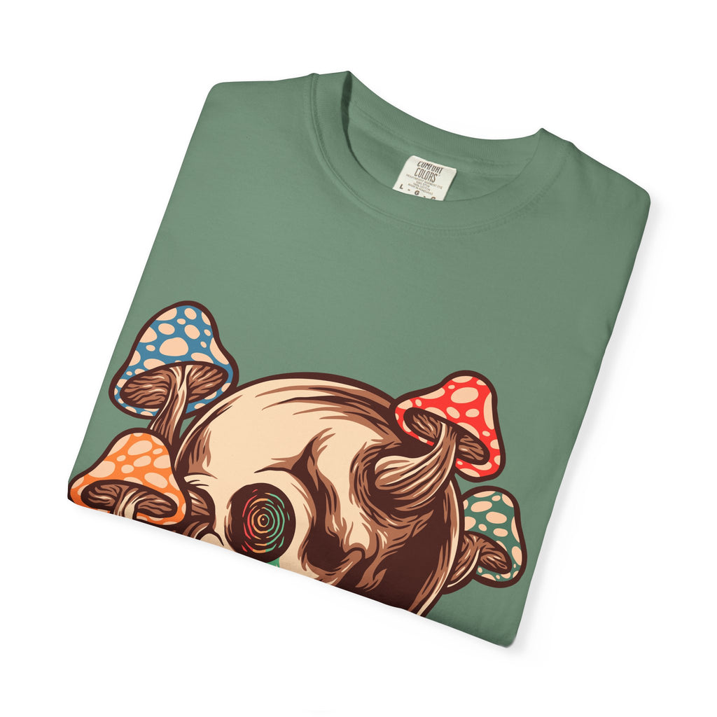 Skull Mushroom Tee - Trippy Psychedelic Graphic Gift - Sinful Threads