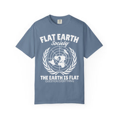 Flat Earth Society Question Everything Funny Design T-Shirt