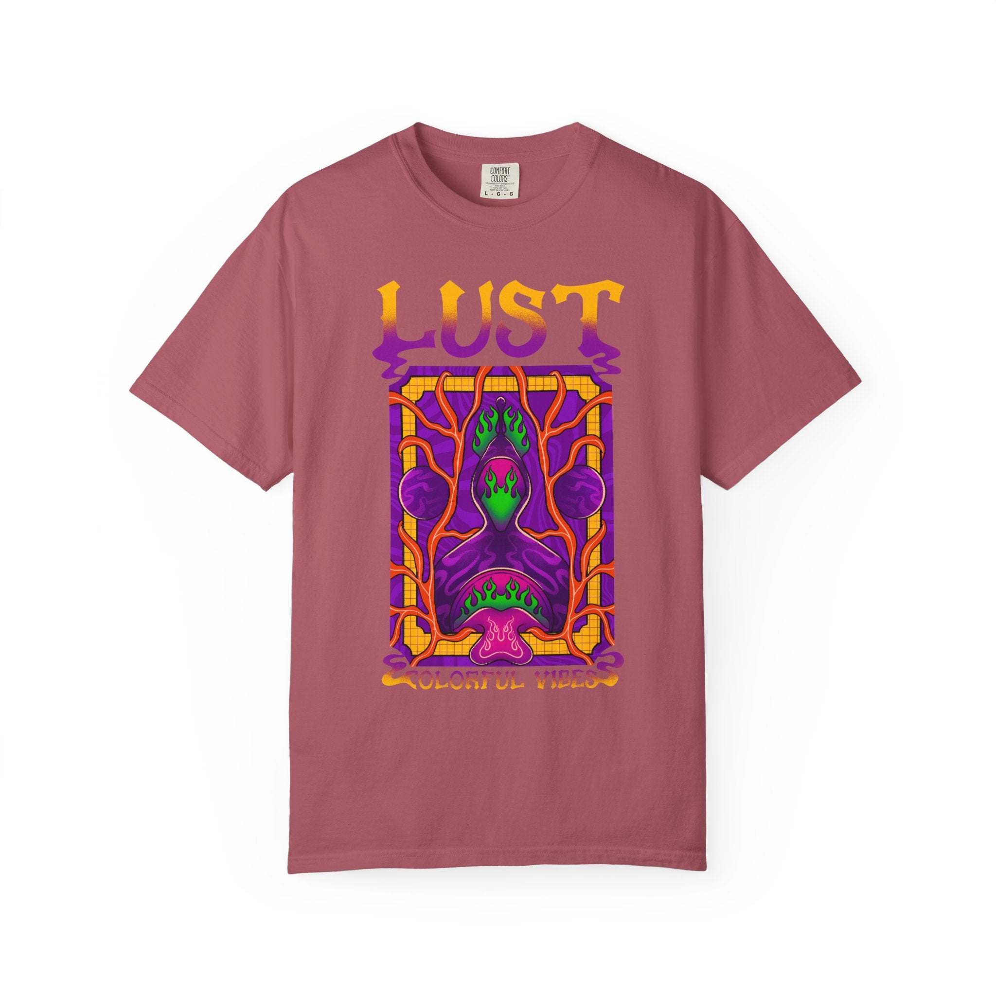 Psychedelic Art Shirt - Trippy Flame Tee - Vibrant Festival Gift - Sinful Threads