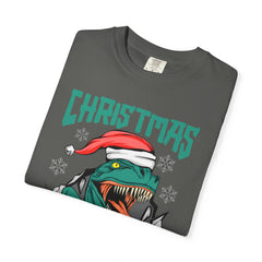 Santa T Rex Tee - Funny Dino Shirt - Christmas Holiday Gift