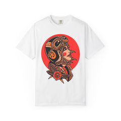Biker Girl Shirt - Tattoo Flower Tee - Motorcycle Art Gift