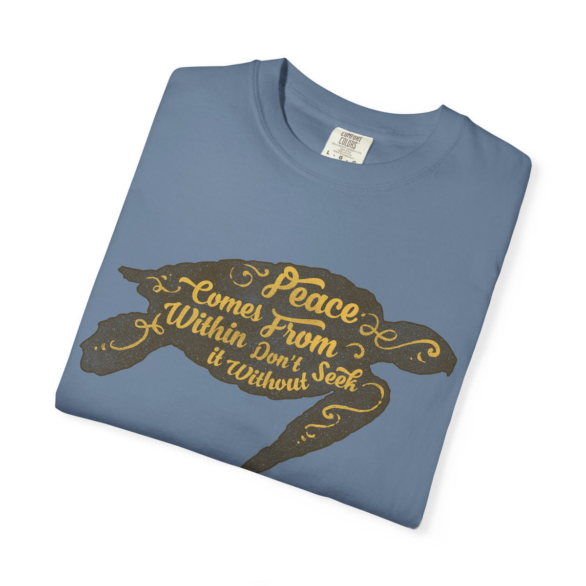 Sea Turtle Peace Comes From Within Design Graphic T-Shirt - Sinful Threads