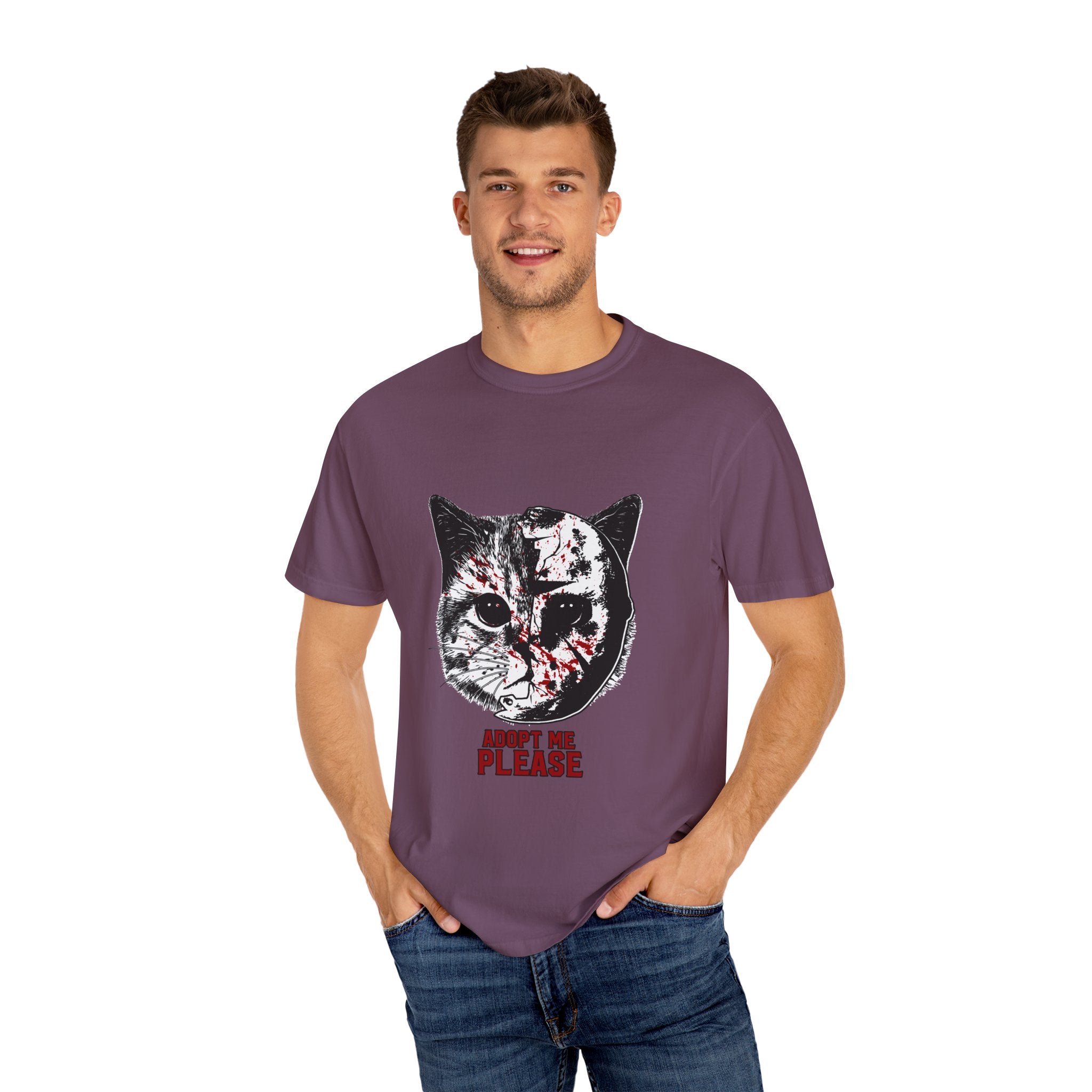 Horror Cat Tee - Spooky Jason Kitty - Friday 13th Shirt - Sinful Threads