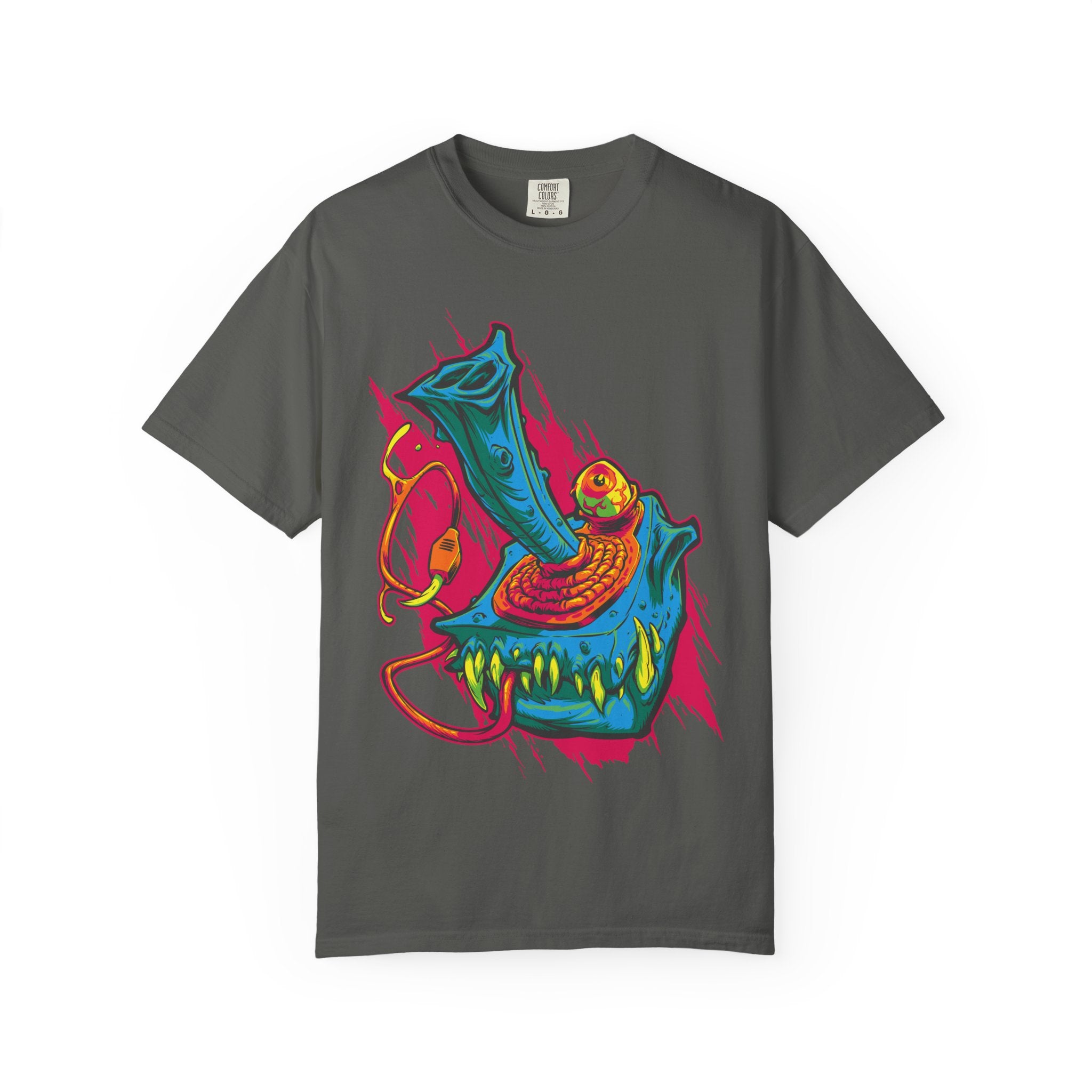 Surreal Gaming Tee - Monster Joystick Shirt for Arcade Fans - Sinful Threads