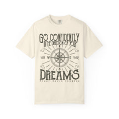 Go Confidently Dreams Henry David Thoreau Design T-Shirt - Sinful Threads