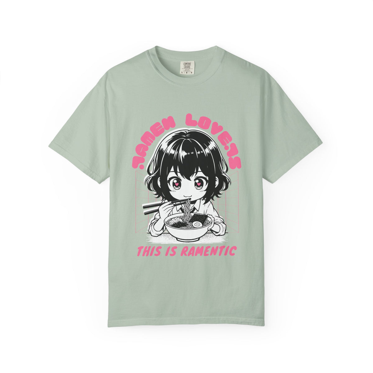 Ramen Lovers Tee - Romantic Anime Girl - Kawaii Gift