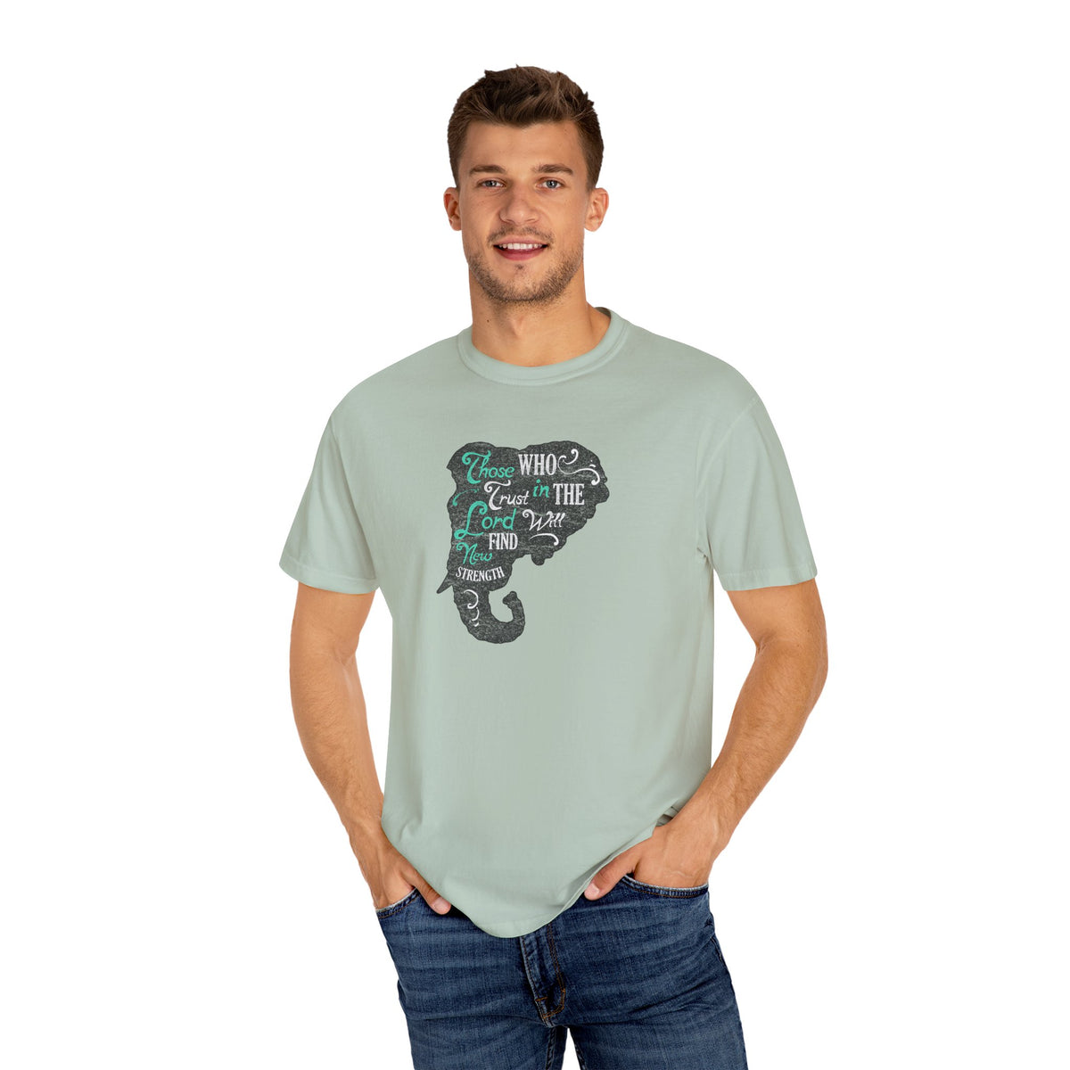 Trust in the Lord Will Find Strength Christian T-Shirt - Sinful Threads
