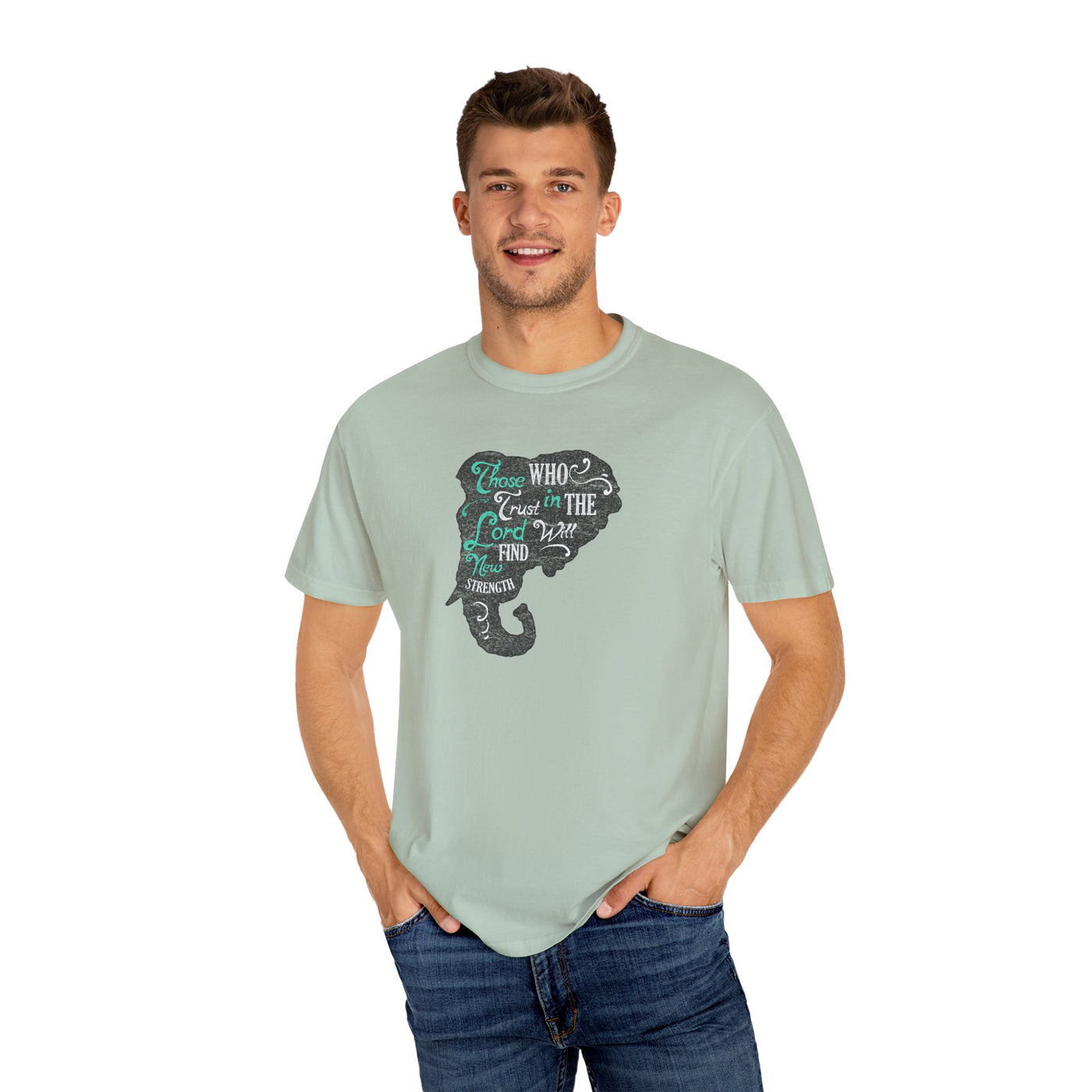 Trust in the Lord Will Find Strength Christian T-Shirt - Sinful Threads