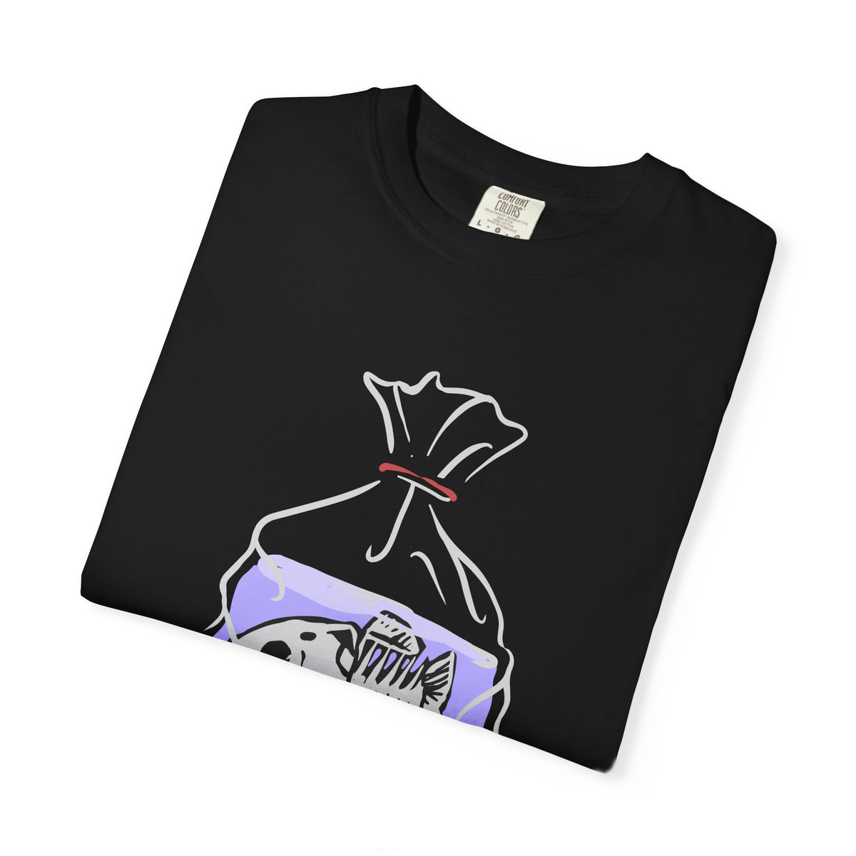 Never Trust Human Fish Bones Drawing Design T-Shirt - Sinful Threads