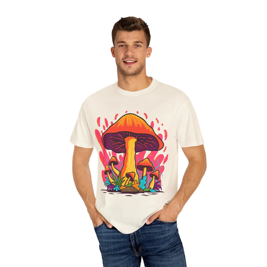 Groovy Mushroom Tee - Colorful Forest Fungi Art Gift - Sinful Threads