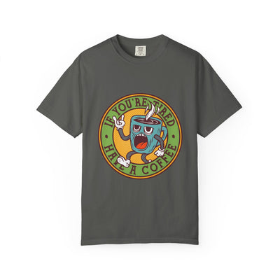 Funny Coffee Shirt - Tired Needs Coffee - Sarcastic Quote Tee - Sinful Threads