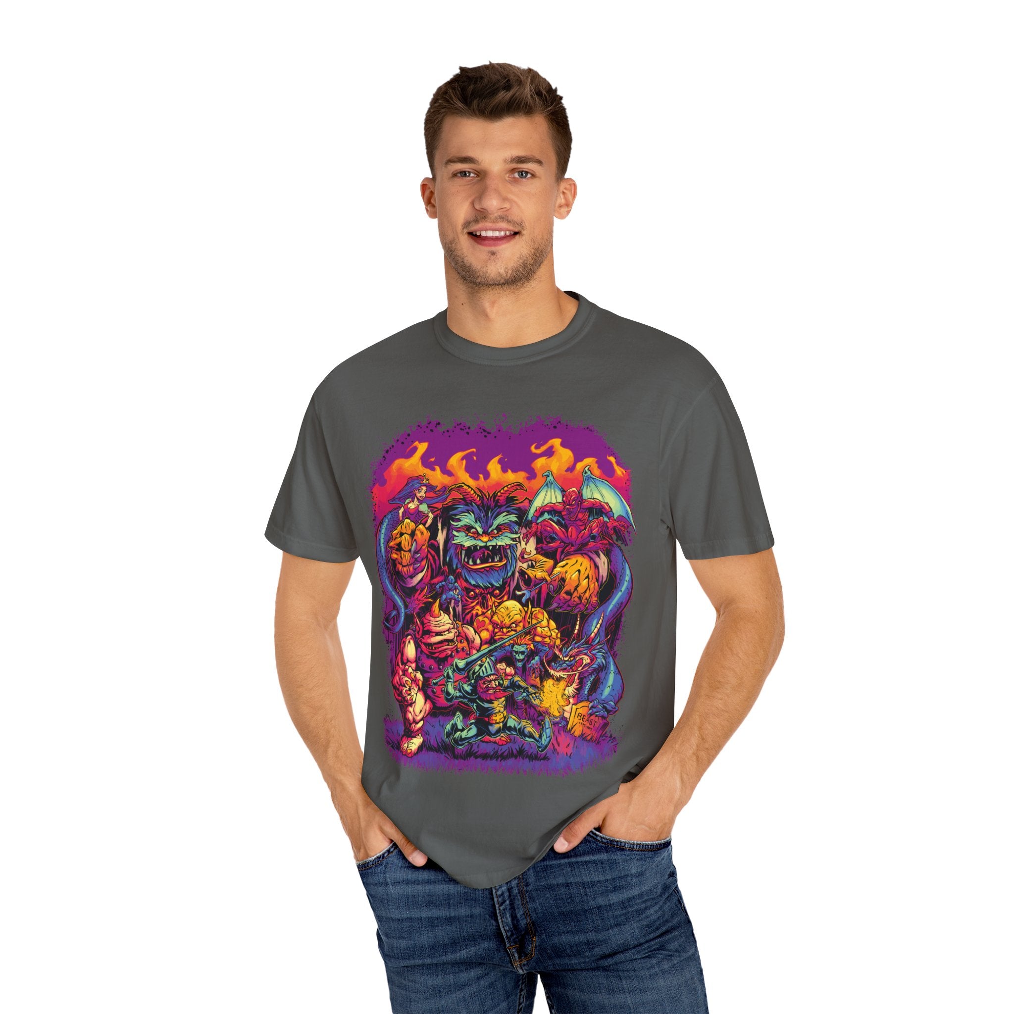 Retro Gaming Shirt - Ghosts N Goblins 80s Arcade Tee for Gamers - Sinful Threads