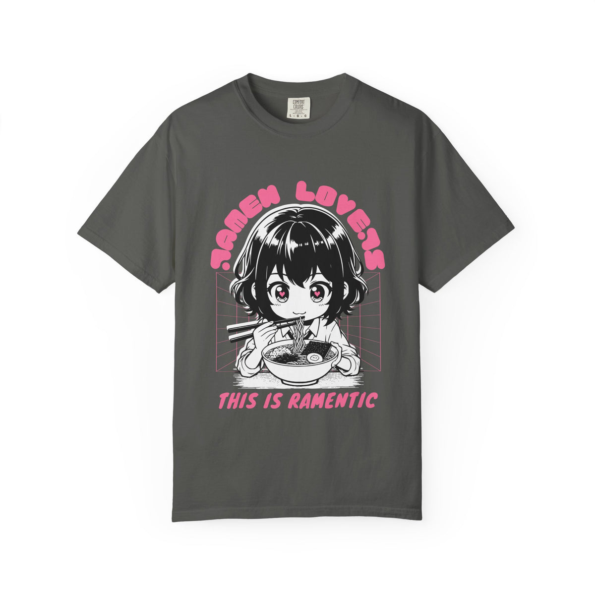Ramen Lovers Tee - Romantic Anime Girl - Kawaii Gift