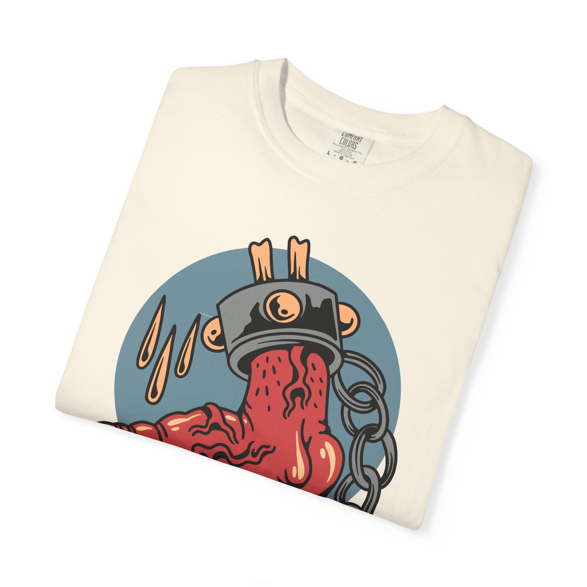 Monster Horror Tee - Creepy Halloween Shirt - Chains Graphic - Sinful Threads