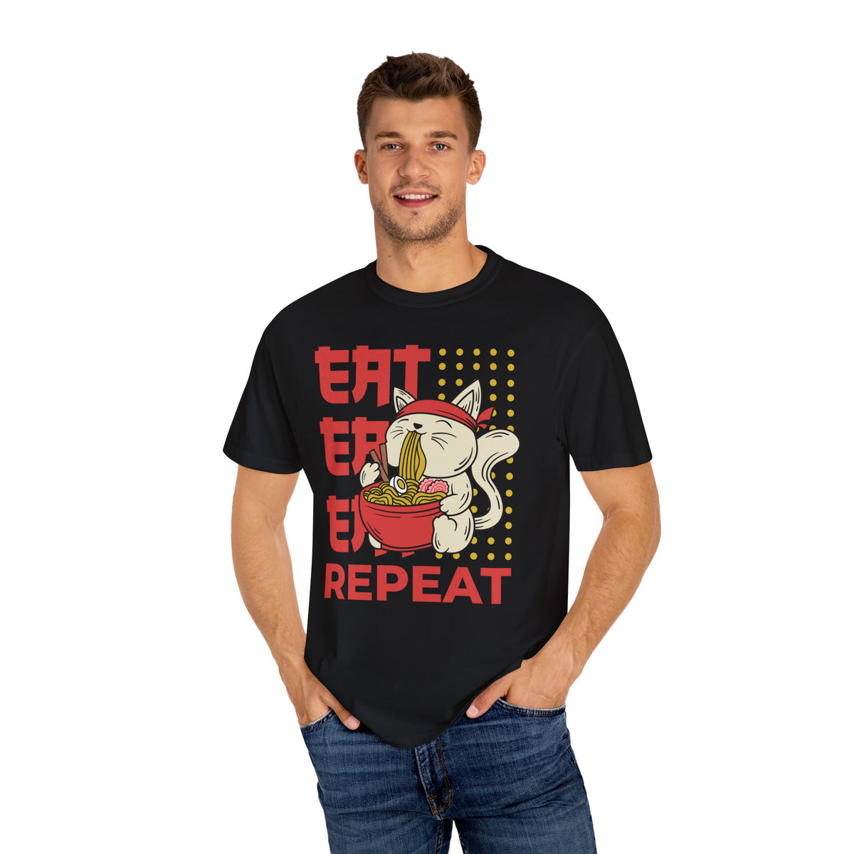 Cat Ramen Shirt - Funny Anime Tee - Japanese Foodie Gift