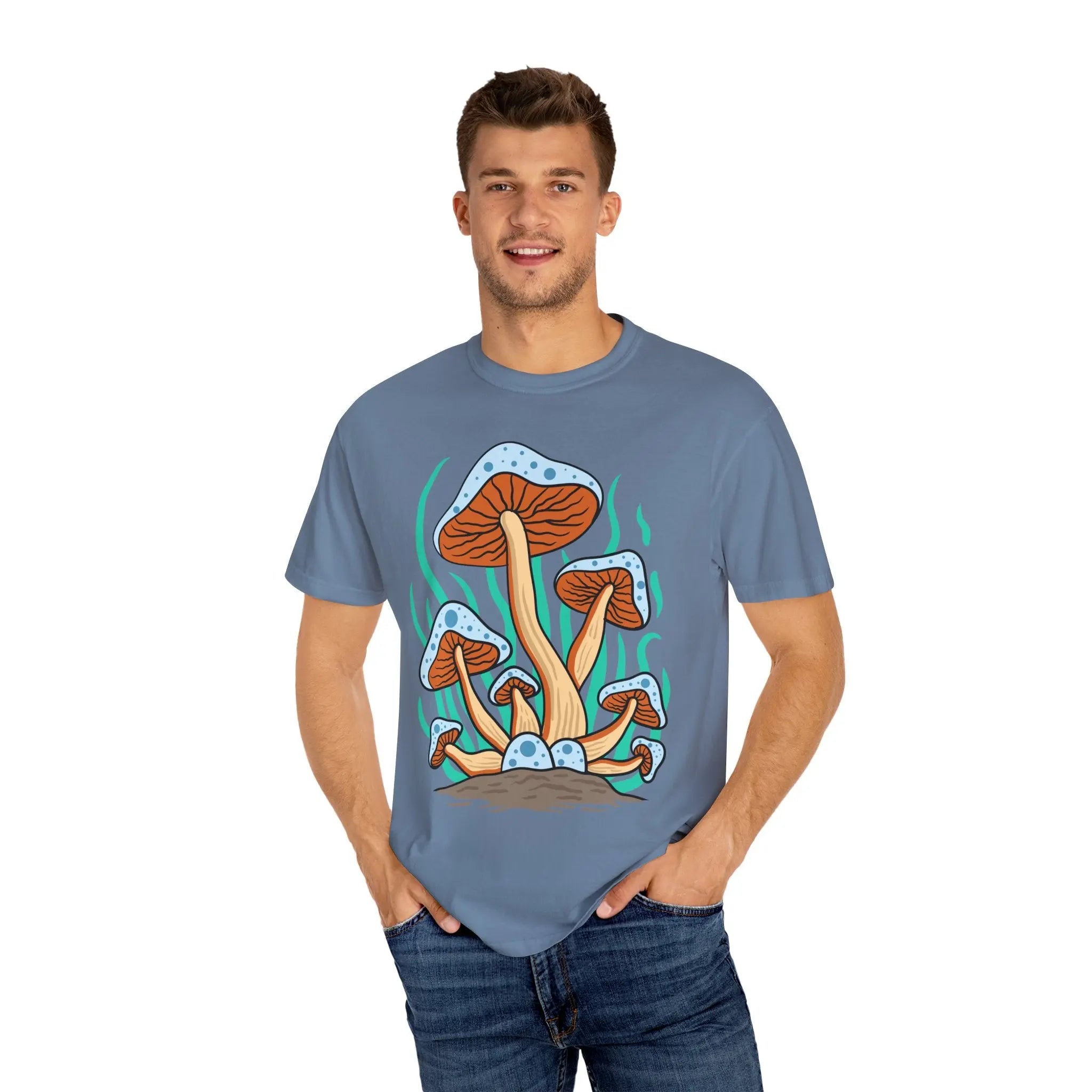 Groovy Mushroom Tee - Funky Forest Magic Fungi - Sinful Threads