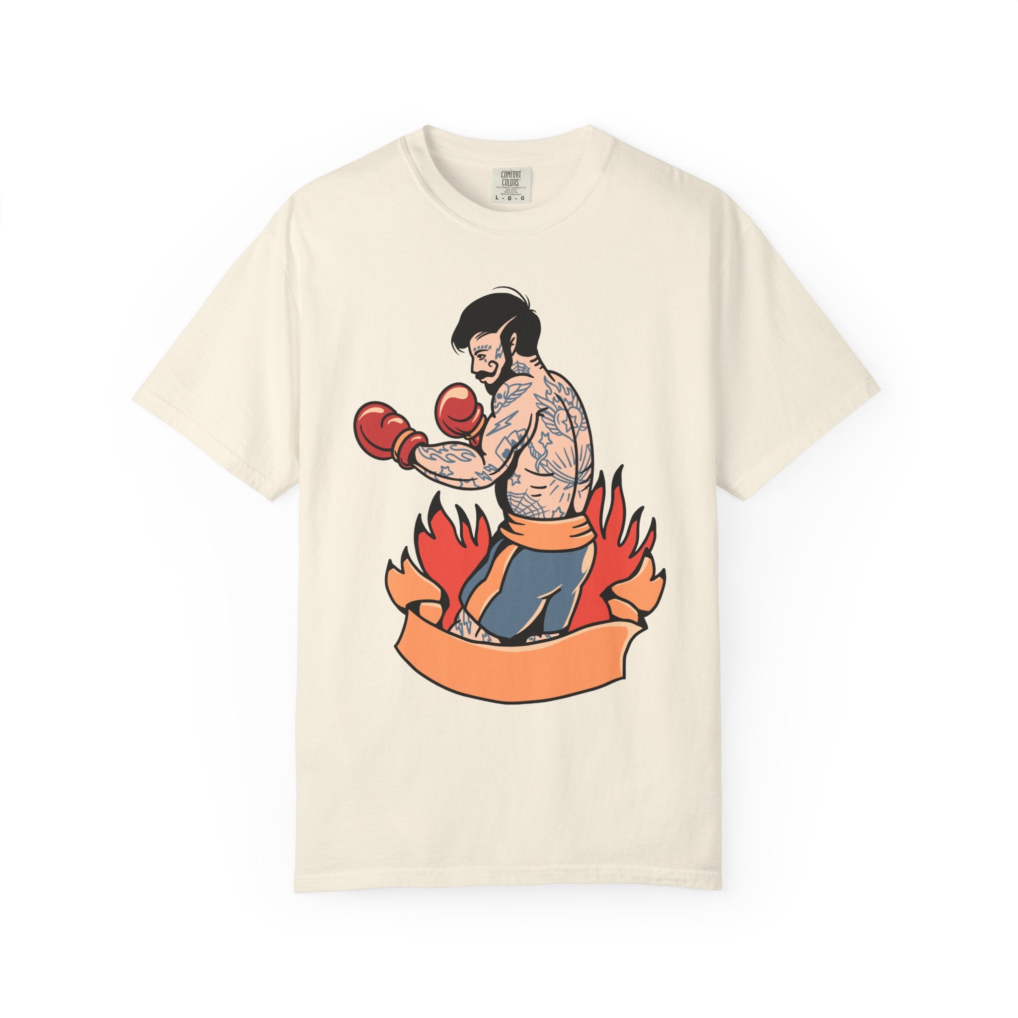 Tattooed Boxer Shirt - Boxing Illustration Tee, Tattoo Gift - Sinful Threads