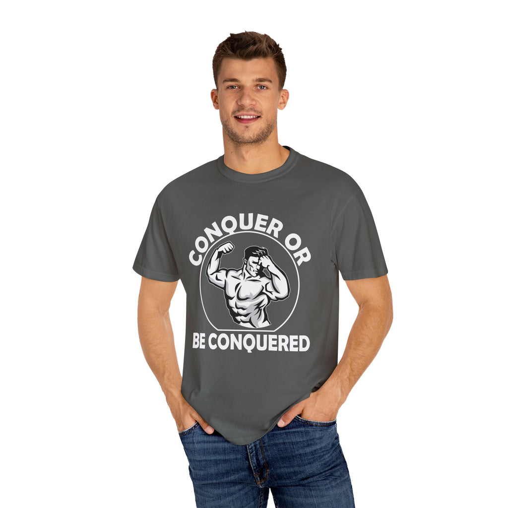 Conquer Fitness Motivation Graphic T-Shirt - Victory Design - Sinful Threads