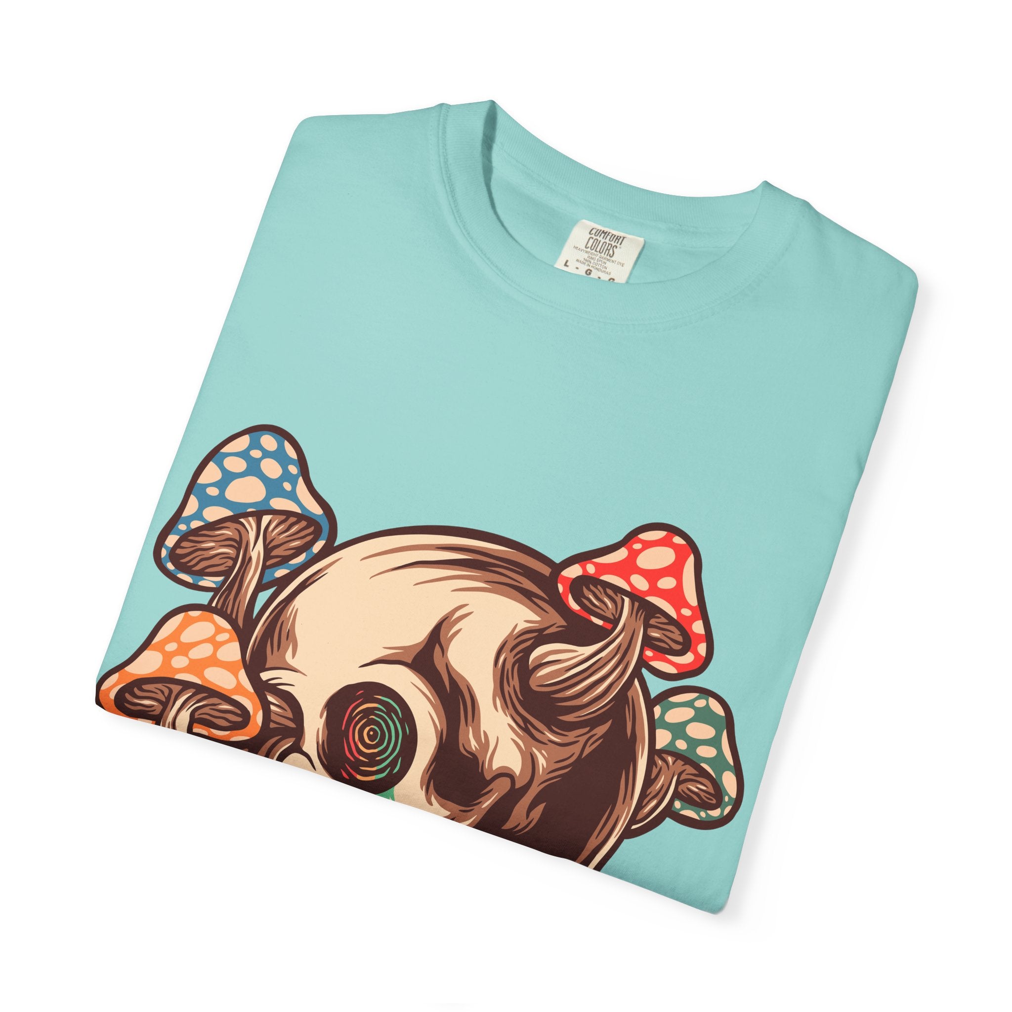 Skull Mushroom Tee - Trippy Psychedelic Graphic Gift - Sinful Threads