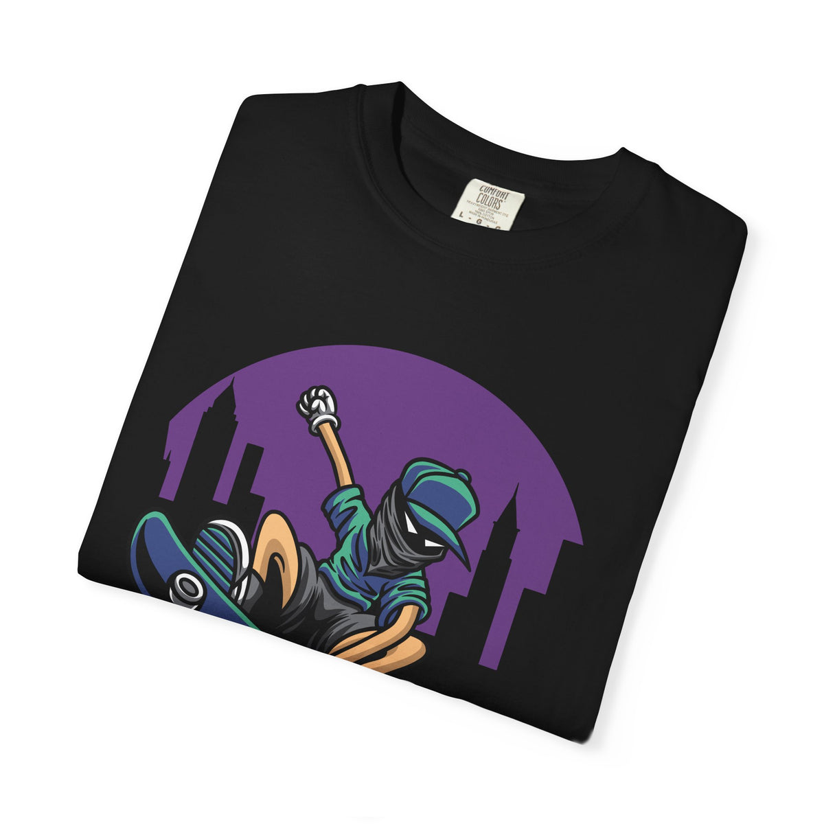 Cityscape Skateboarder Shirt - Urban Graphic Tee - Cool Gift