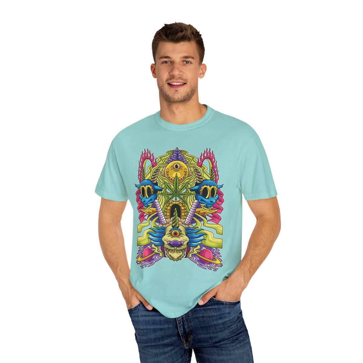 Trippy Monster Tee - Psychedelic Monster Tee - Weed Art Gift