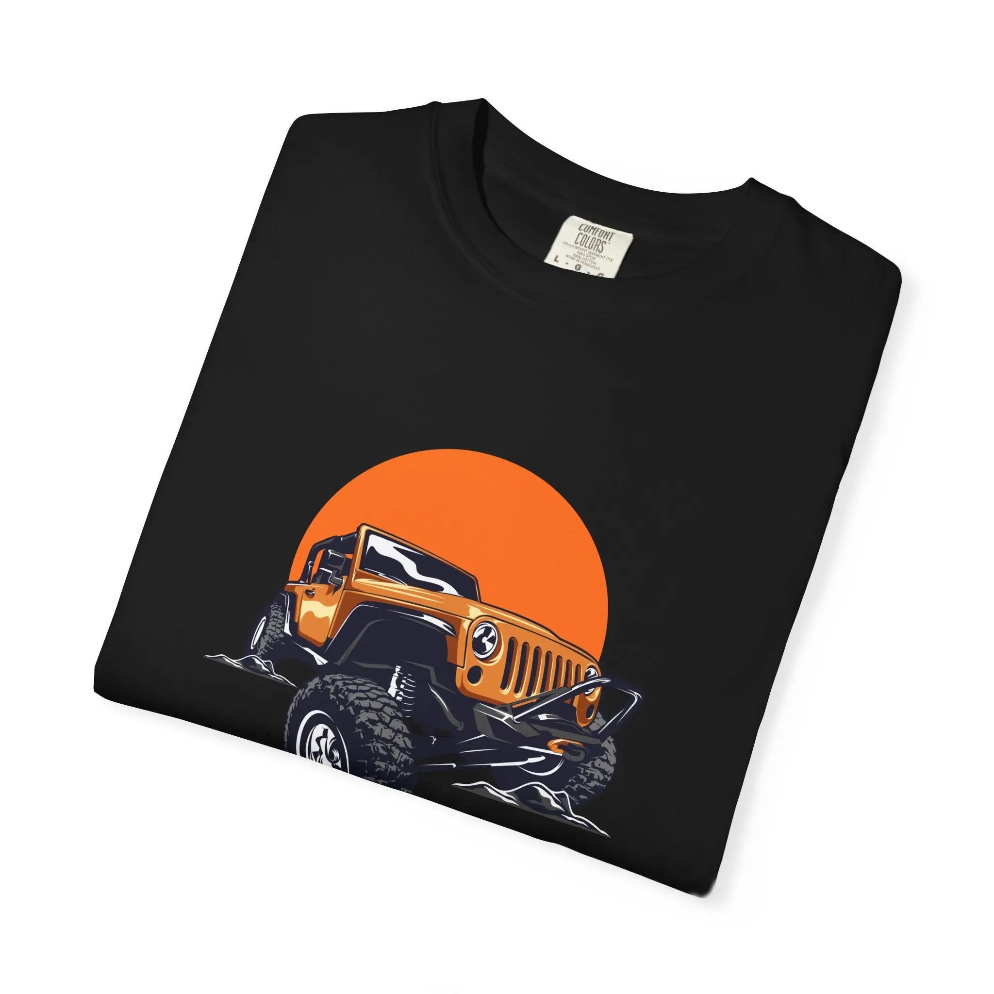 Adventurous Off Road Car Sunset Graphic Design T-Shirt - Sinful Threads