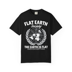 Flat Earth Society Question Everything Funny Design T-Shirt