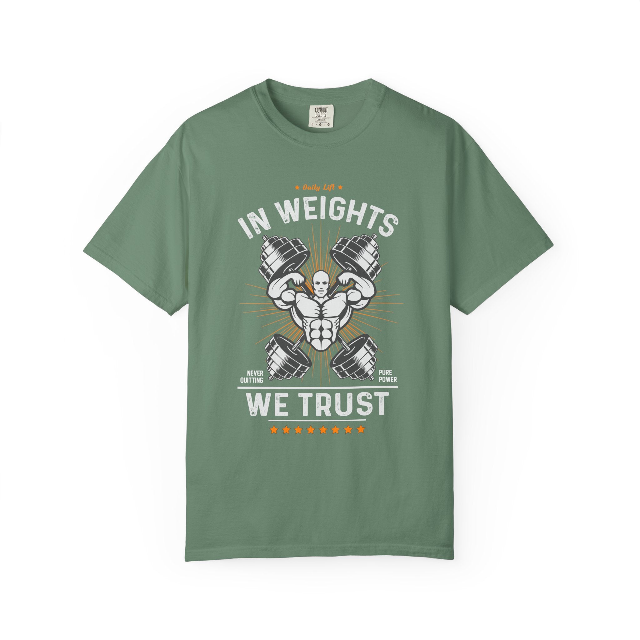 In Weights We Trust T-Shirt - Gym Motivation Fitness Tee - Sinful Threads
