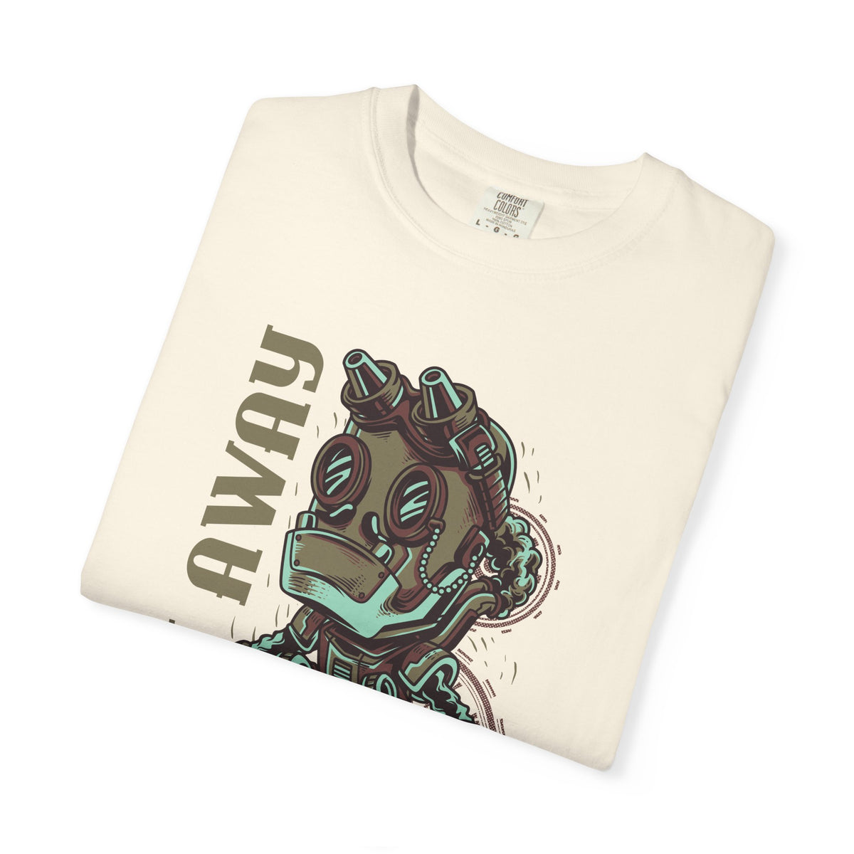 Fly Away Einstein Robot On Skateboard Illustration T-Shirt